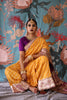 Handcrafted designer embroidered benarsi silk saree by Ayush Kejriwal