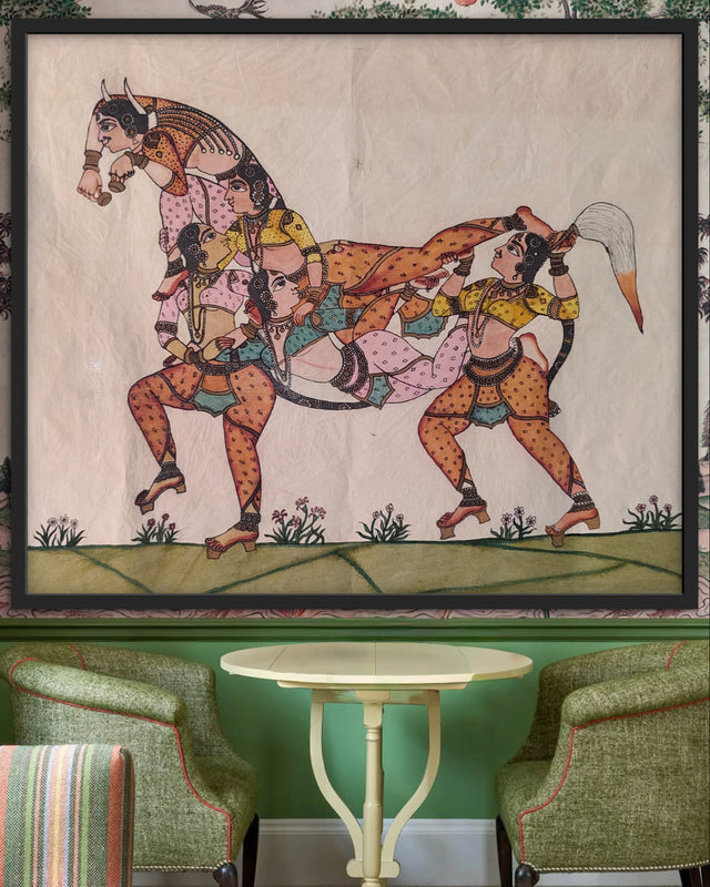 Authentic hand painted pen kalamkari art work 