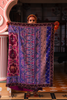 Handcrafted embroidered patola silk saree 