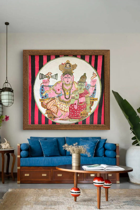  hand painted real pen kalamkari wall painting 