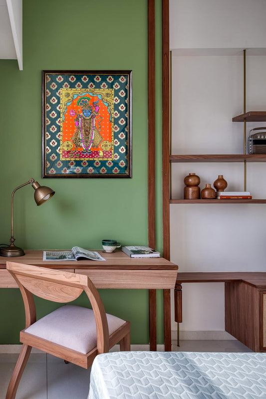  handcrafted gold Tanjore painting of SrinathJi 
