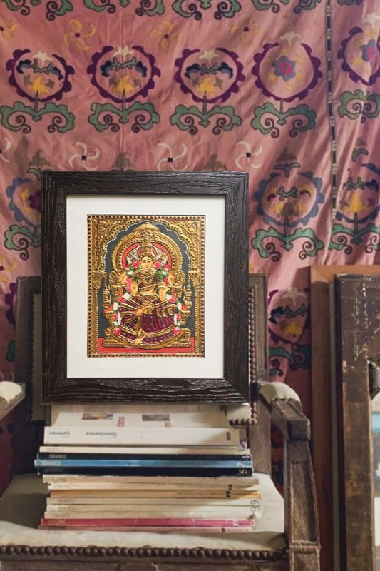 handcrafted gold Tanjore painting of godess Lakshmi