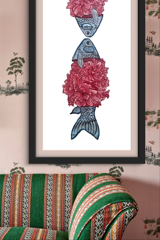 Authentic Handpainted Pen Kalamkari Wall Art