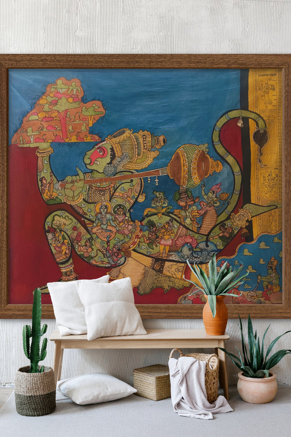 Handpainted Pen Kalamkari wall art 
