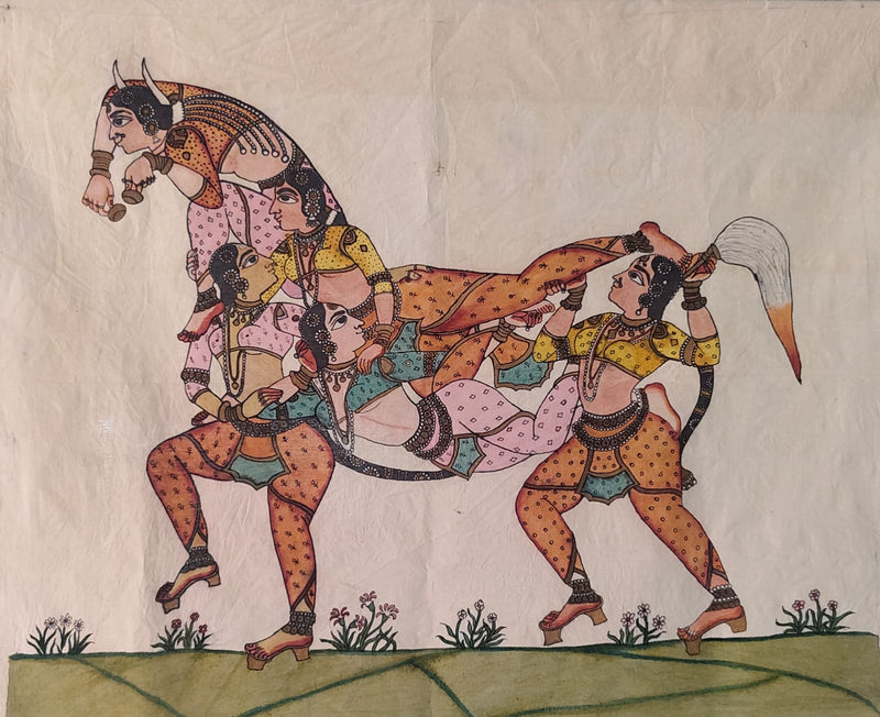 Authentic hand painted pen kalamkari art work 