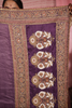 Handcrafted embroidered benarsi tussar silk saree