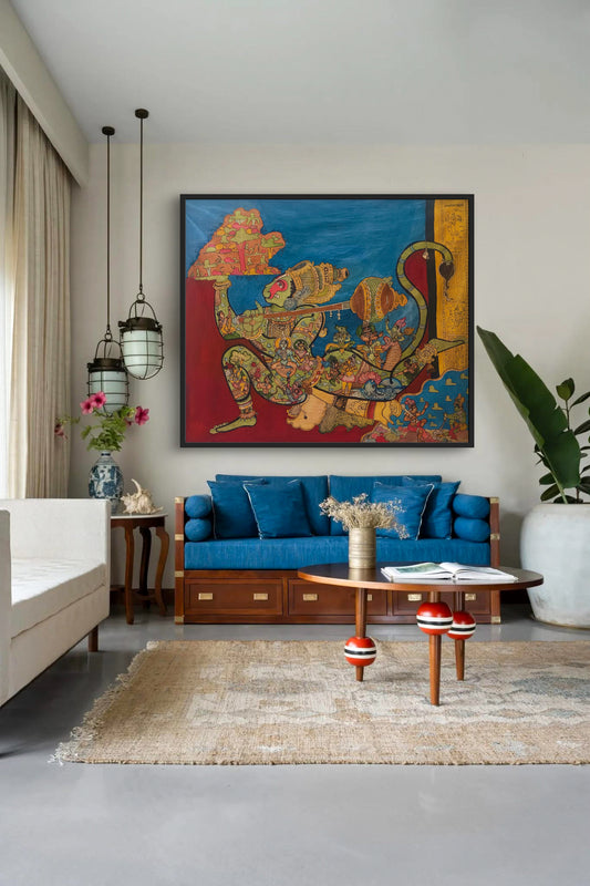 Handpainted Pen Kalamkari wall art 