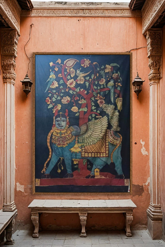 hand painted real pen kalamkari wall painting