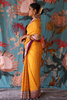 Handcrafted designer embroidered benarsi silk saree by Ayush Kejriwal