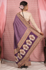 Handcrafted embroidered benarsi tussar silk saree
