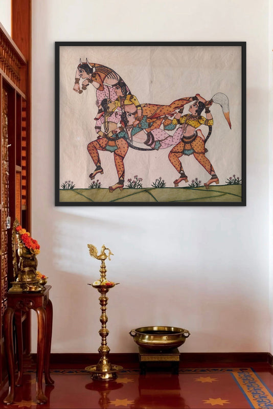 Authentic hand painted pen kalamkari art work 