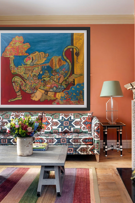 Handpainted Pen Kalamkari wall art 
