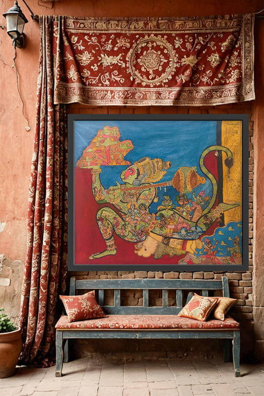 Handpainted Pen Kalamkari wall art 