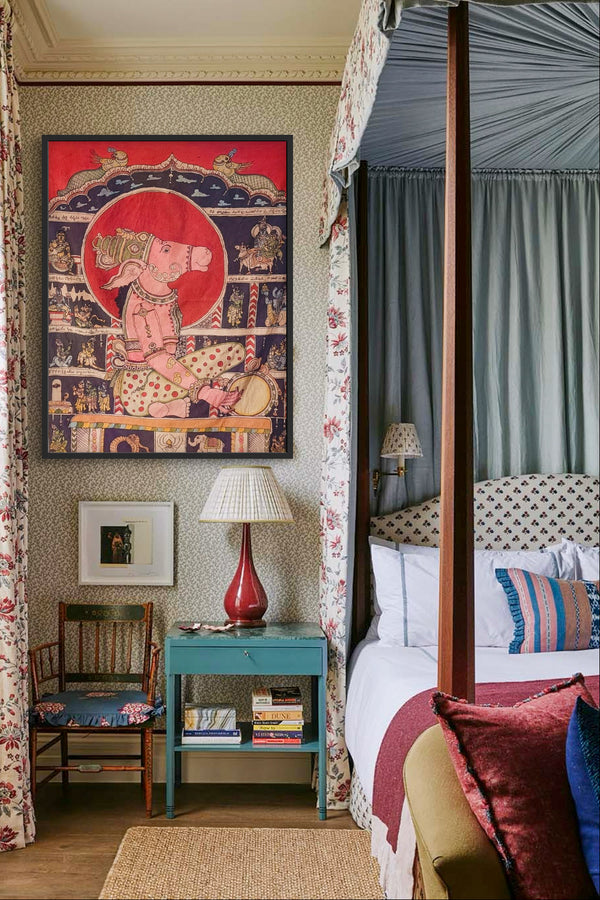 beautiful hand painted real pen kalamkari wall painting
