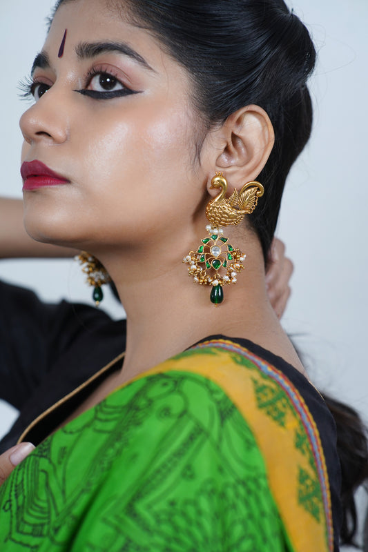 Green Color Earrings For Saree 2024 | towncentervb.com
