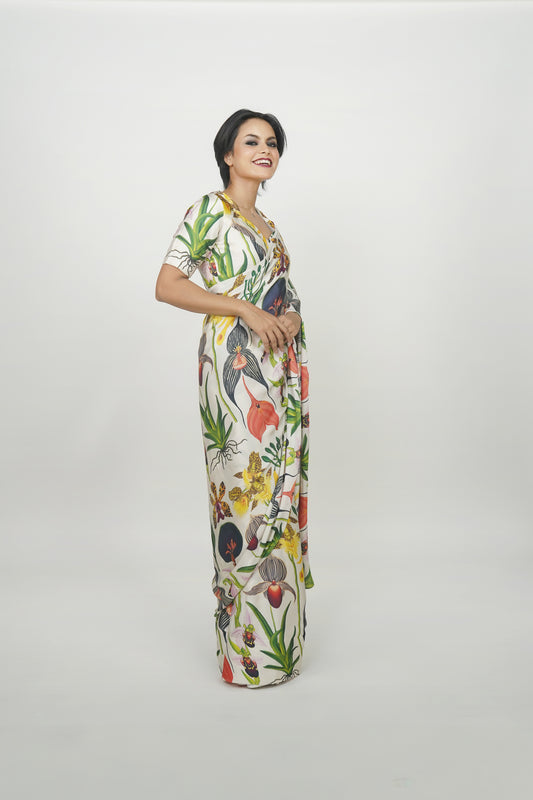 Printed sIlk saree, Designer Indian wear