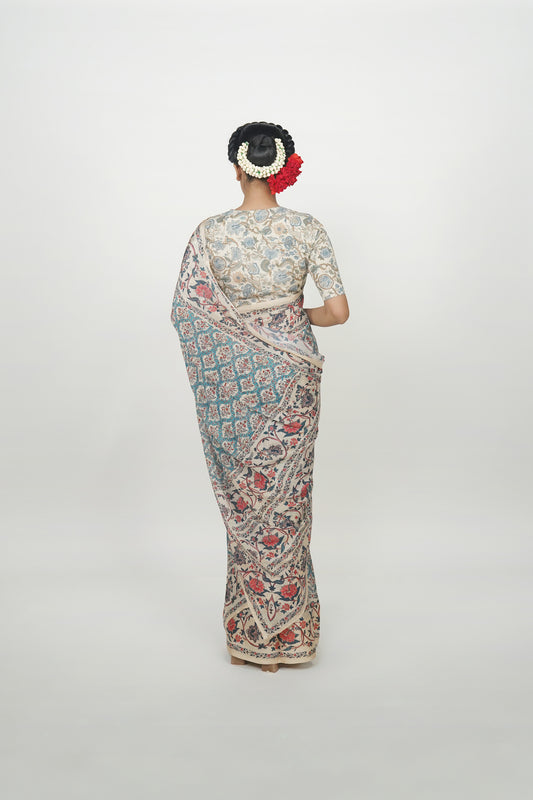 Indian sarees online, Printed silk saree