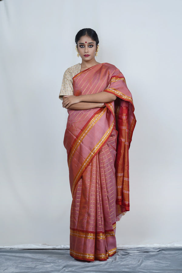 Indian ethnic wedding wear kanjiveeram silk saree