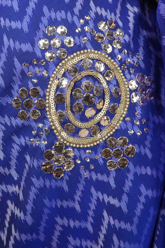 Embroiderd Patola Silk saree, Designer Indian clothing 