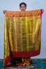 Handwoven golden kanjiveeram silk saree