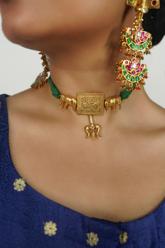 Indian ethnic jewellery , Silver Neckpiece 