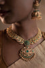 Temple jewellery neckpiece earring set