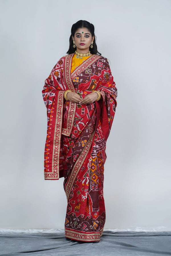 Handcrafted patola silk saree