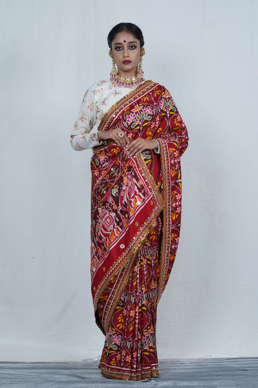Indian wedding wear patan patola silk saree