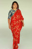 Red embroidered wedding wear bridal saree