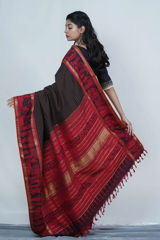 Designer Kalamkari silk saree