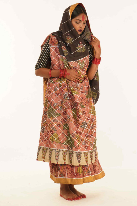 Indian ethnic weddingwear Kalamkari sarees
