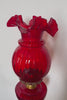 A red vintage glass lamp shade 