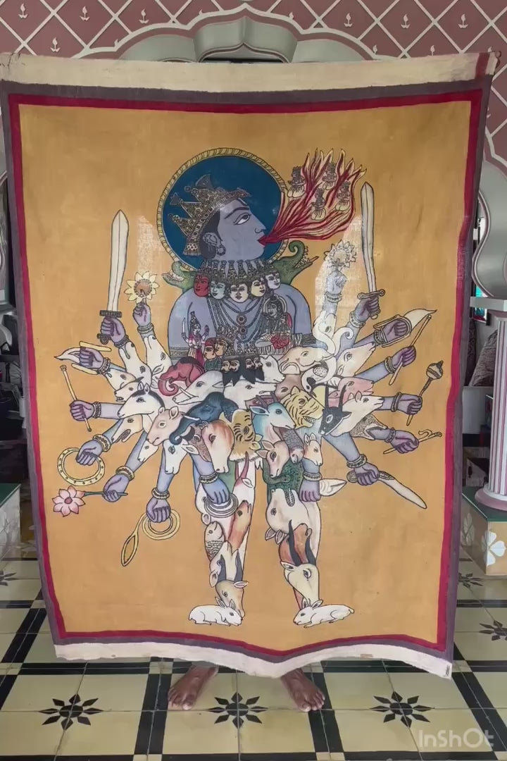 Authentic hand painted pen Kalamkari wall art 