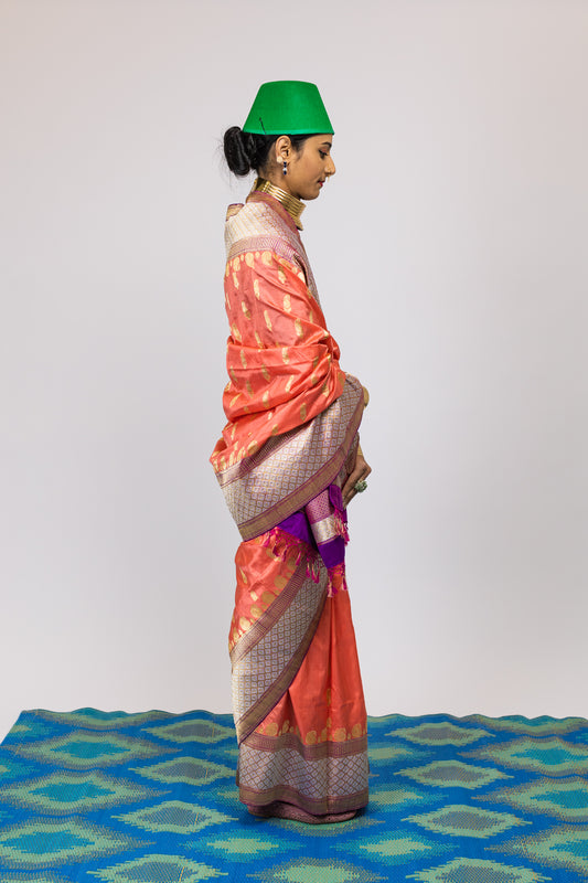 Designer wedding wear banarasi silk saree