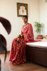 Handembroidered wedding wear saree