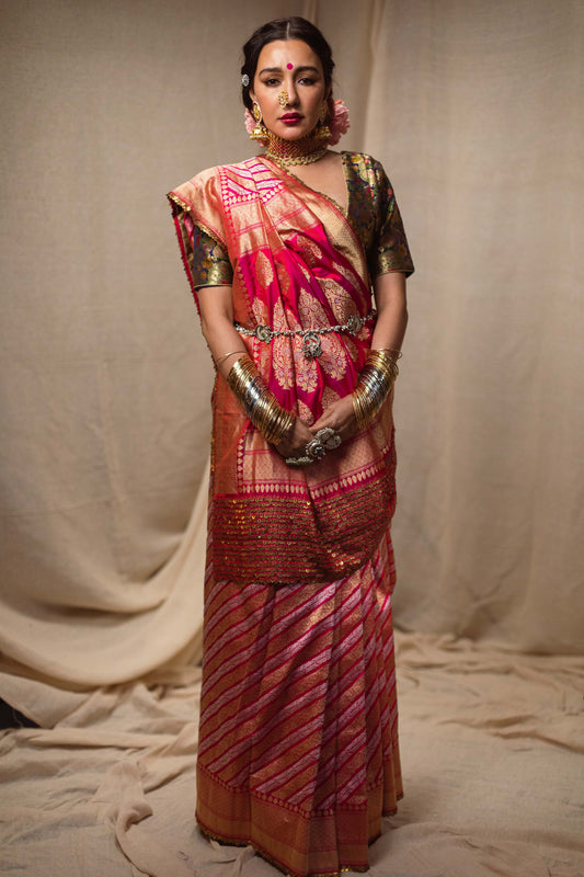 Yellow Varanasi Silk Brocade Saree Design by Raw Mango at Pernia's Pop Up  Shop 2024