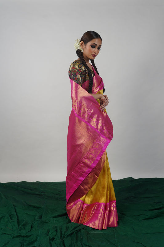 Real pure silk handwoven kanjivaram saree