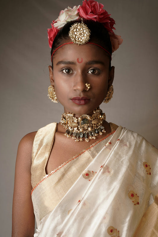 Handcrafted Silver Neckpiece and Earring Set