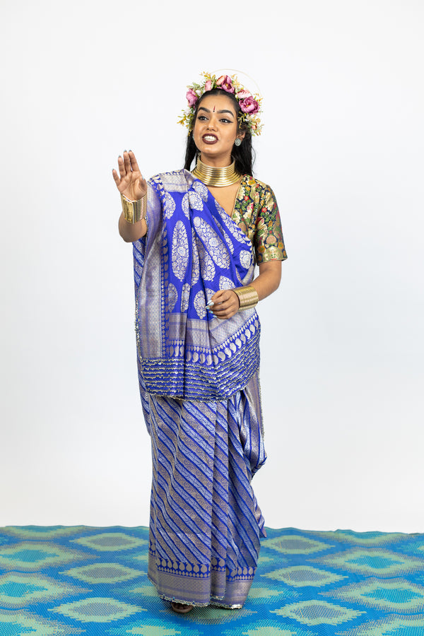 Handwoven banarasi brocade silk saree