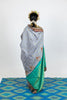 handwoven, hand embroidered kanjiveram silk saree