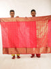 Hand woven red and gold Chanderi Katan silk saree