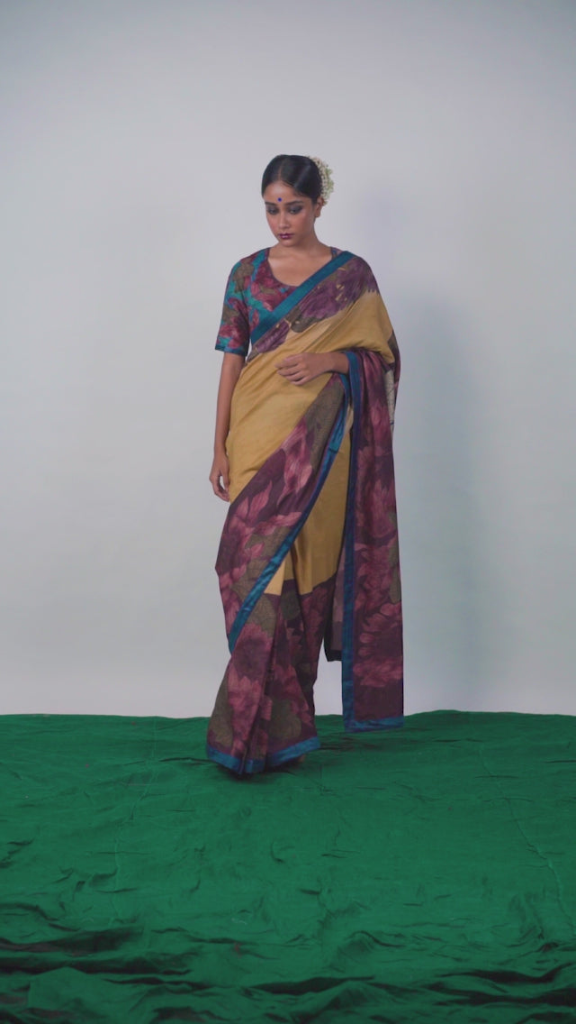 Real Kalamkari saree designed by Ayush Kejriwal 